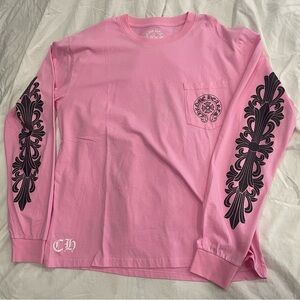 Chrome Hearts Pink Longsleeve Shirt Medium